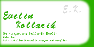 evelin kollarik business card